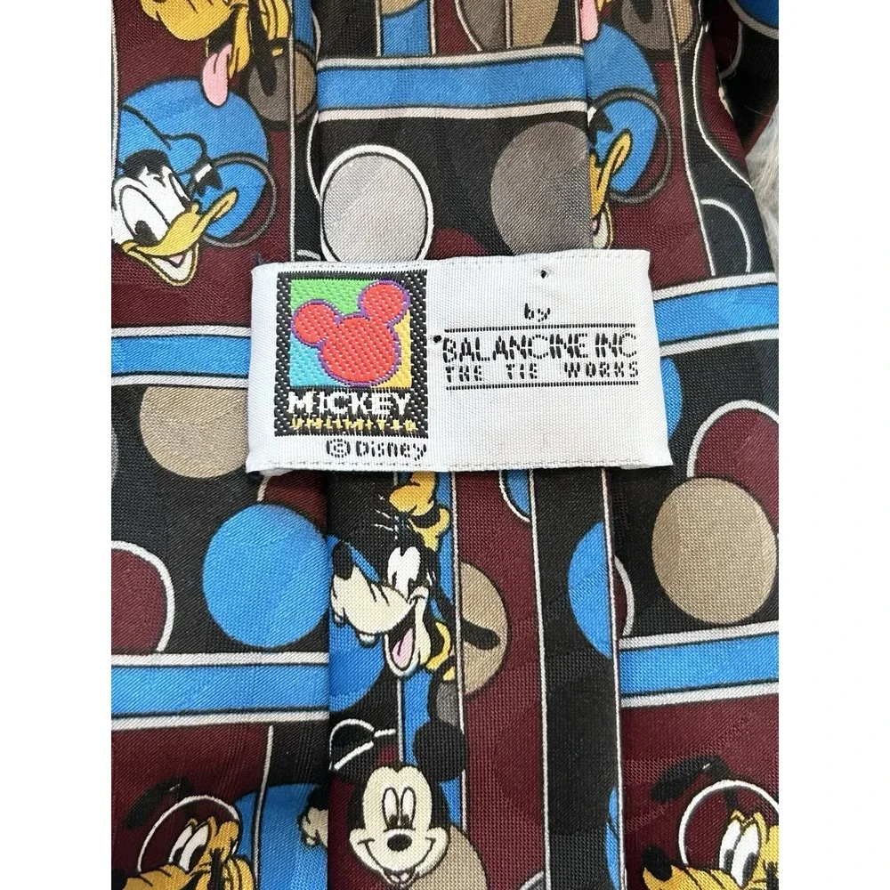 DISNEY Mickey Unlimited Men's Tie Mickey Mouse Pluto Donald‎ Goofy